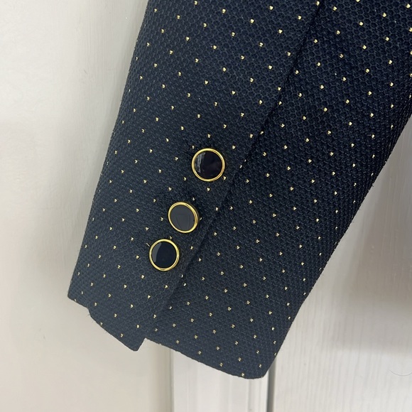 BB Dakota Navy & Gold Polka Dot Blazer - Picture 6 of 7